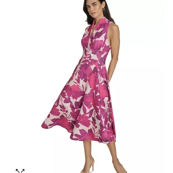 green emerald velvet dress Calvin Klein Women's A-Line Midi Print Scuba Dress, Watermelon at Amazon  Women's Clothing store main image 0